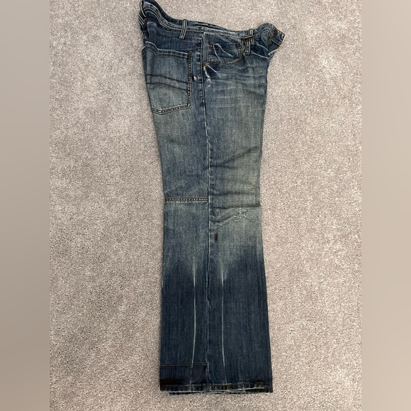 Designer Vintage Armani  Exchange Distressed Blue Jeans - Picture 3 of 5